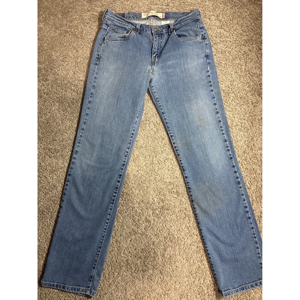 Y2K women's Levis 505 Nouveau Low Straight Jeans Blue Denim Size 8M